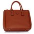 LS00260  - Wholesale & B2B Brown Grab Tote Handbag Supplier & Manufacturer