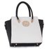 LS00149 - Wholesale & B2B Black / White Polished Metal Shoulder Handbag Supplier & Manufacturer