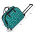 LS00309A - Emerald Horse Print Travel Holdall Trolley Luggage With Wheels - CABIN APPROVED