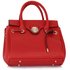 LS00301M - Red Twist Lock Flap Grab Shoulder Bag
