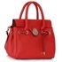 LS00301M - Red Twist Lock Flap Grab Shoulder Bag