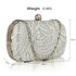 LSE00110 - Classy Silver Ladies Lace Evening Clutch Bag