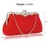 LSE0047 - Red Beaded Crystal Clutch Bag