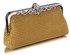 LSE0047 - Gold Beaded Crystal Clutch Bag