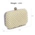 LSE00283 - Ivory Beaded Pearl Rhinestone Clutch Bag