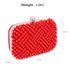 LSE00283 - Wholesale & B2B Red Beaded Pearl Rhinestone Clutch Bag Supplier & Manufacturer