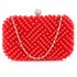 LSE00283 - Wholesale & B2B Red Beaded Pearl Rhinestone Clutch Bag Supplier & Manufacturer