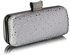 LSE00286 - Ivory Sparkly Crystal Satin Evening Bag