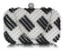 LSE00283 - Wholesale & B2B Black / White Beaded Pearl Rhinestone Clutch Bag Supplier & Manufacturer