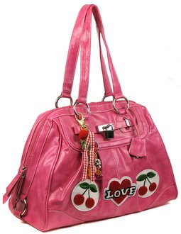 wholesale Pink Fashion Tote Shoulder Handbag With Padlock