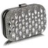 LSE00284 - Wholesale & B2B Silver Sparkly Crystal Evening Clutch Bag Supplier & Manufacturer