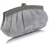 LSE00288 - Silver Diamante Evening Clutch Bag
