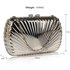 LSE00294- Silver Hard Case Clutch Bag
