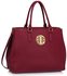 LS00349  - Burgundy Tote Handbag