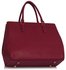 LS00349  - Burgundy Tote Handbag