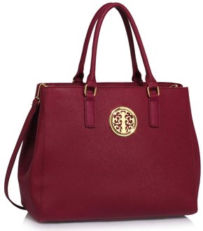 LS00349  - Burgundy Tote Handbag