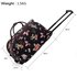 AGT00308C - Wholesale & B2B Black Butterfly Print Travel Holdall Trolley Luggage With Wheels - CABIN APPROVED Supplier & Manufacturer