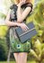 LSE00279 -  Grey Large Flap Clutch purse