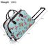 AGT00309C - Wholesale & B2B Blue Butterfly Print Travel Holdall Trolley Luggage With Wheels - CABIN APPROVED Supplier & Manufacturer