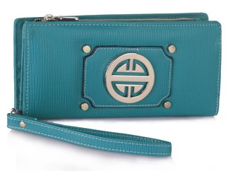 LSP1053 - Teal Purse/Wallet with Metal Decoration
