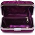LSE006 - Purple Gorgeous Crystal Satin Rouched Brooch Hard Case purple Evening Bag