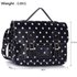 LS00226P - Black Spotty Polka Dot Satchel Handbag