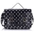 LS00226P - Black Spotty Polka Dot Satchel Handbag
