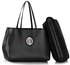 LS00390 - Black Large Tote Shoulder Bag
