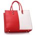 LS00319B - Large Red / White Fashion Tote Handbag