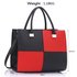 LS00153XL - Large Black / Red Fashion Tote Handbag