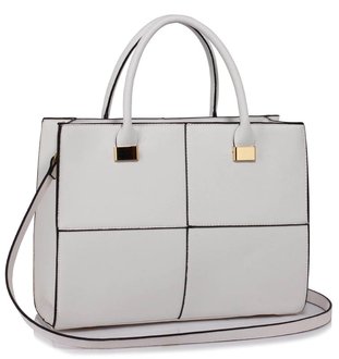 LS00153XL - Wholesale & B2B Large White Fashion Tote Handbag Supplier & Manufacturer