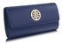 LSE0026A -  Navy Large Flap Clutch purse