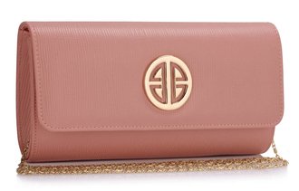 LSE0026A -  Nude Large Flap Clutch purse