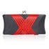 LSE0062 - Black / Red Satin Evening Clutch Bag