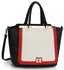 LS00358 - Wholesale & B2B Black / White / Red Metal Frame Tote Handbag Supplier & Manufacturer