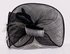 LSH00205 - Black / White Flower & Feather Fascinator on Comb