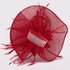 LSH00205 - Red Flower & Feather Fascinator on Comb