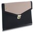 LSE00276 -  Wholesale & B2B Black/ Nude Large Flap Clutch purse Supplier & Manufacturer