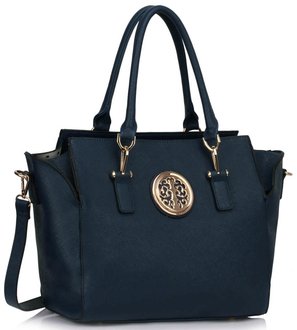 LS00353  -  Wholesale & B2B Navy Tote Handbag Supplier & Manufacturer