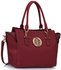 LS00353  -  Burgundy Tote Handbag