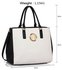 LS00349  - Black / White Tote Handbag