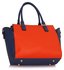 LS00353  -  Blue / Orange Tote Handbag