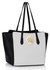 LS00403  - Wholesale & B2B Black / White Shoulder Bag With Metal Detail Supplier & Manufacturer