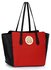 LS00403  - Wholesale & B2B Black / Red Shoulder Bag With Metal Detail Supplier & Manufacturer