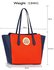 LS00403  - Wholesale & B2B Blue / Orange Shoulder Bag With Metal Detail Supplier & Manufacturer