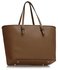 LS00297 - Taupe  Women's Large Tote Bag