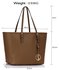 LS00297 - Taupe  Women's Large Tote Bag