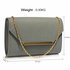 LSE00293 -  Grey Large Flap Clutch purse