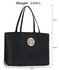 LS00407 - Black Women's Large Tote Shoulder Bag