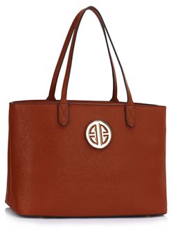 LS00407 - Brown Women's Large Tote Shoulder Bag